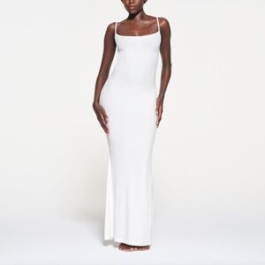 NWT SKIMS Soft Lounge Long Slip Dress Size XL Marble White